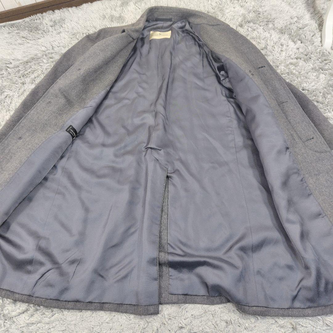 PIERRE BALMAIN ステンカラーコート カシミヤ メルトン