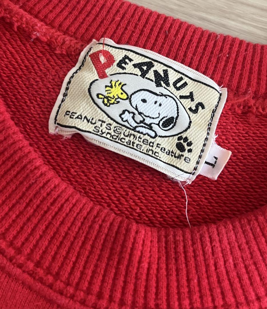 90s PEANUTS ピーナッツ スヌーピー スウェット 日本規格 L