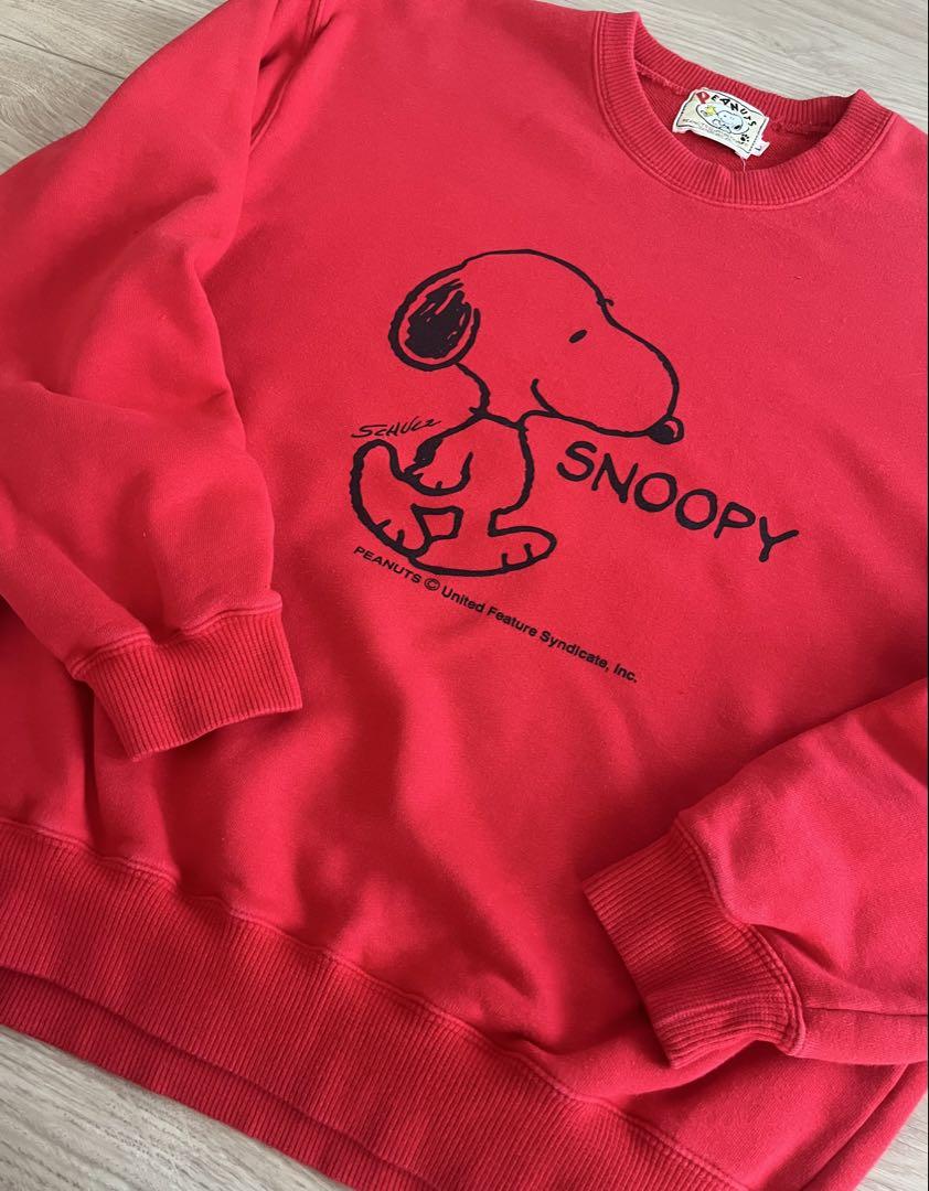 90s PEANUTS ピーナッツ スヌーピー スウェット 日本規格 L