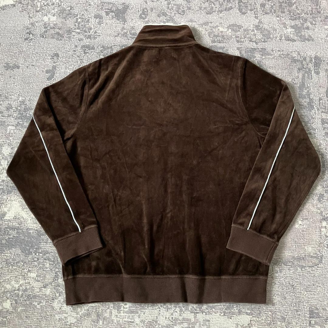 Y2K】ベロア トラックジャケット 茶色 ブラウン 別珍 LL アーカイブ