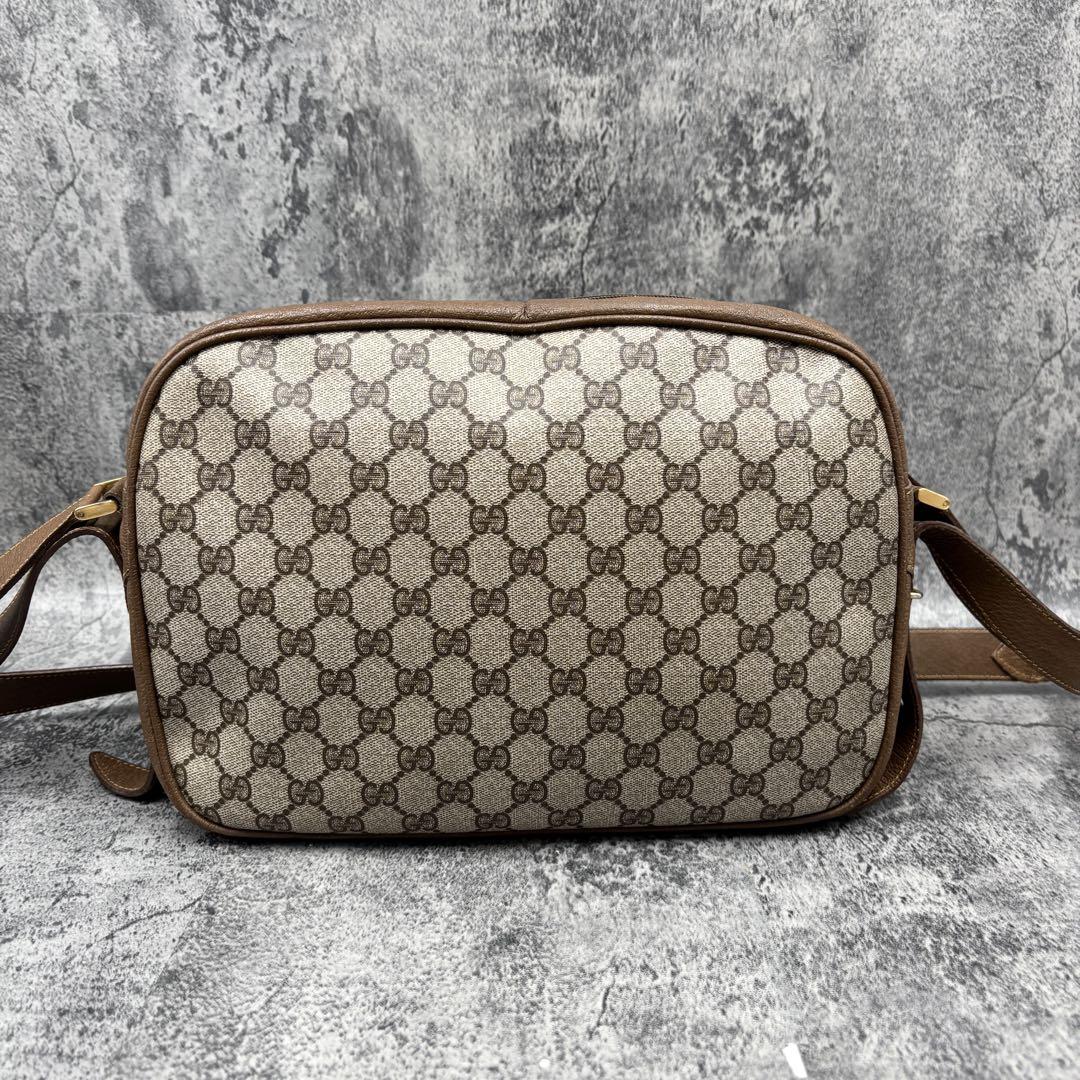 ✨美品✨GUCCI GG ショルダーバッグ レザー PVC ロゴ 金具 ブラウン