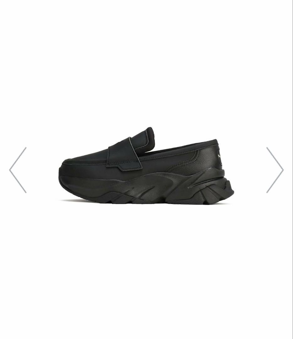 【きらり】PUMA ブラック ローファー（23cm） PUMA プーマ ローファー ウィメンズ LOAFYR WNS BLACK-GUM