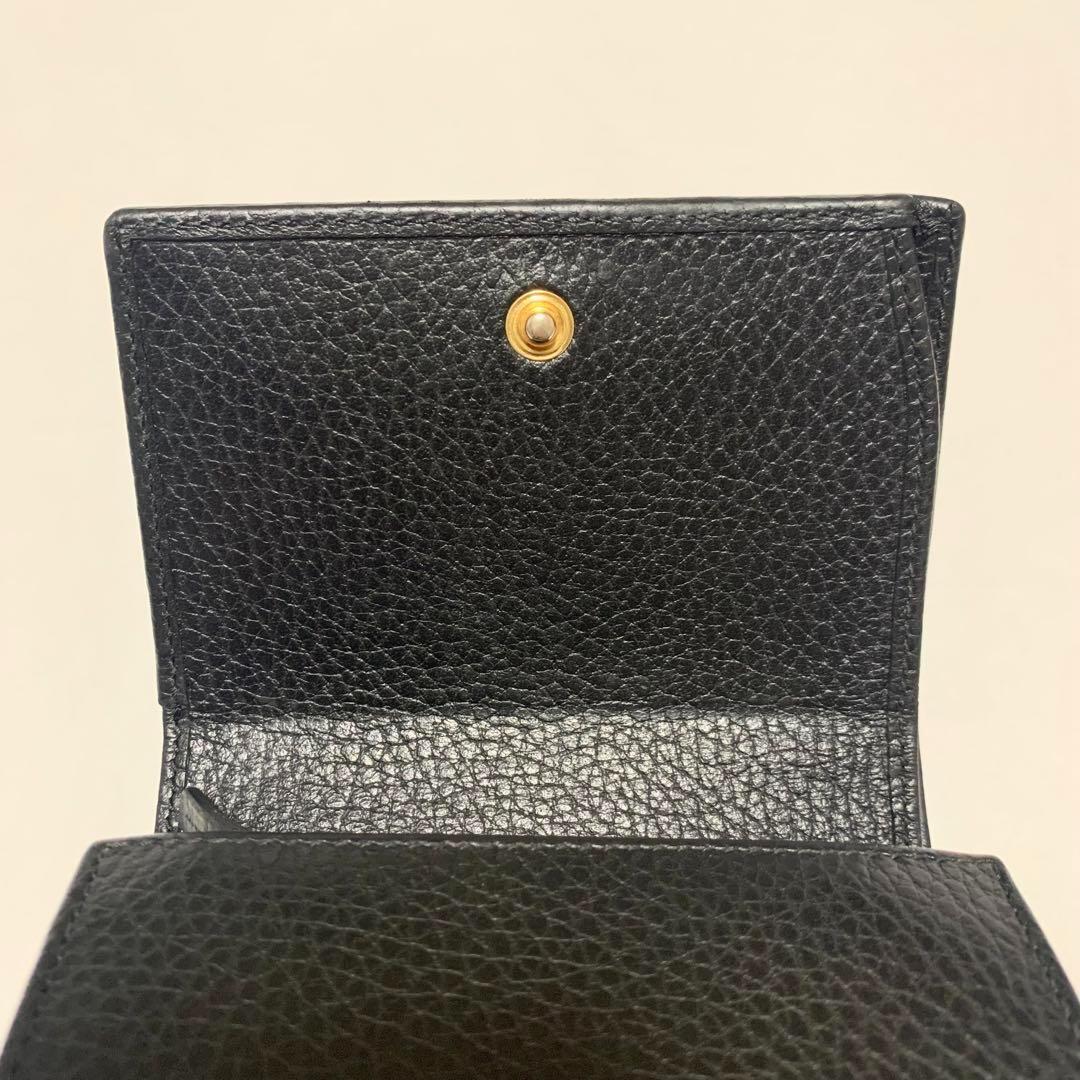 【美品】GUCCI 折り財布 マーモント レザー 画像10