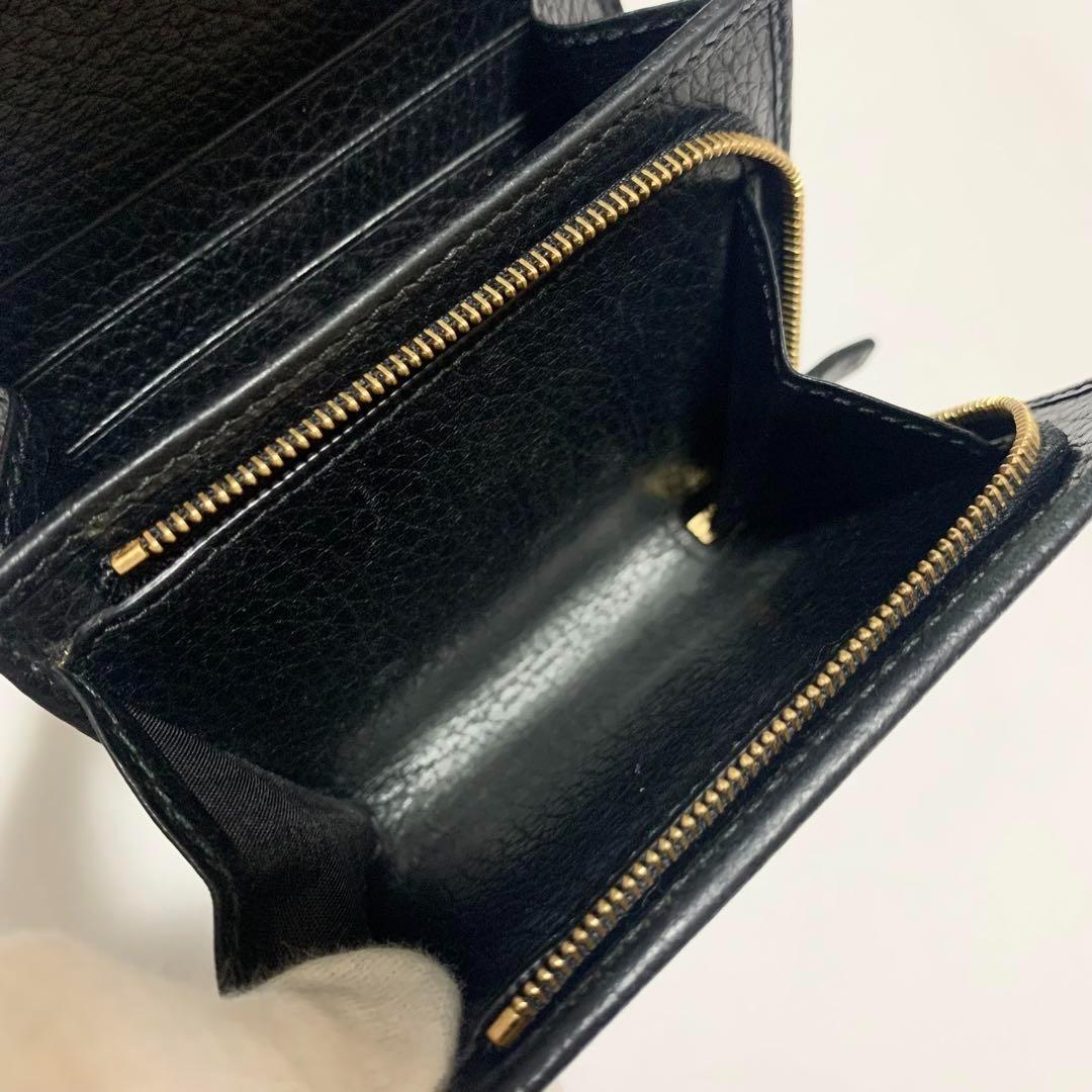 【美品】GUCCI 折り財布 マーモント レザー 画像13