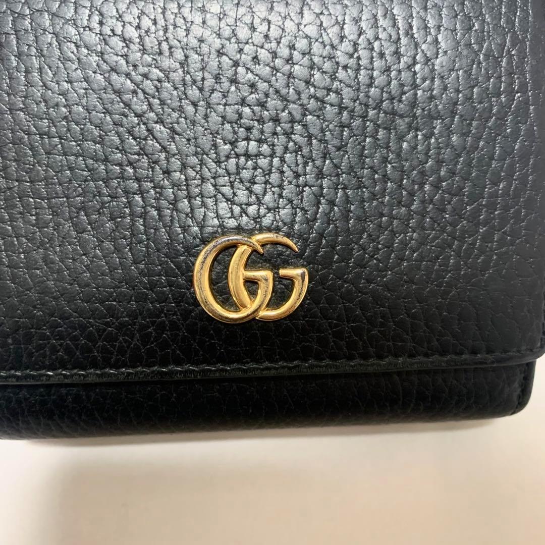 【美品】GUCCI 折り財布 マーモント レザー 画像8