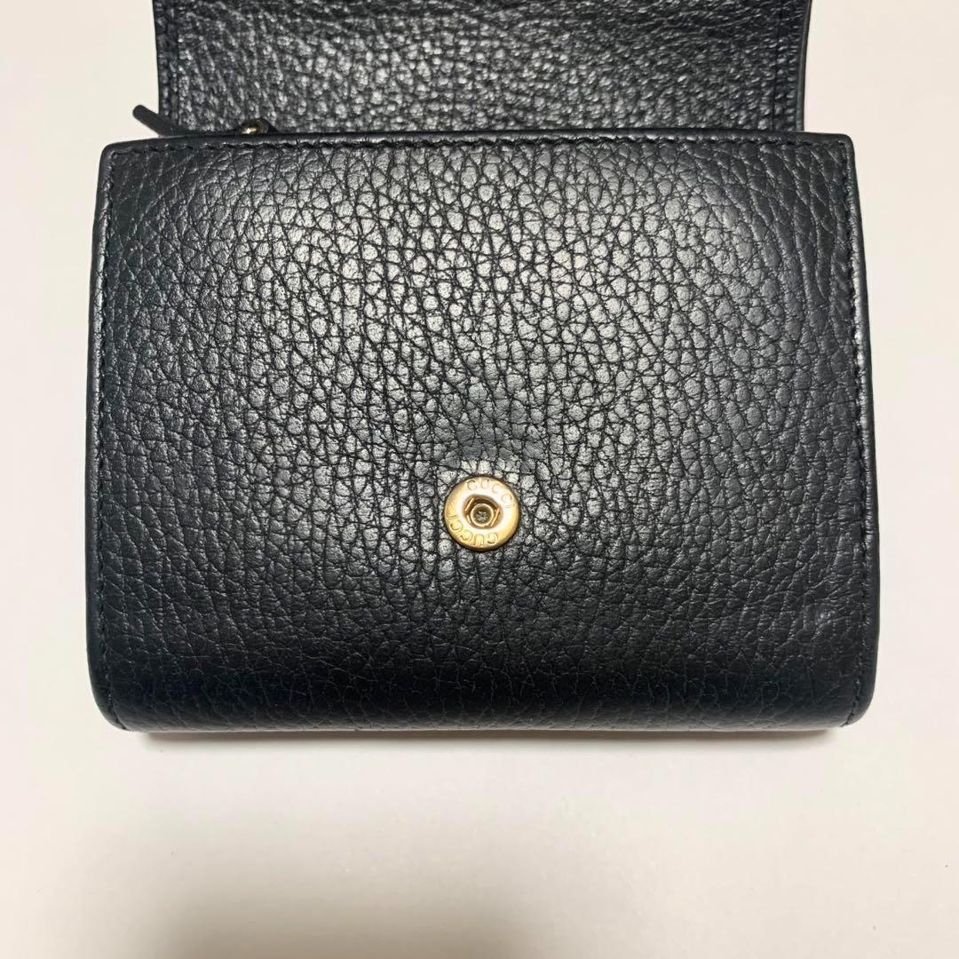 【美品】GUCCI 折り財布 マーモント レザー 画像9