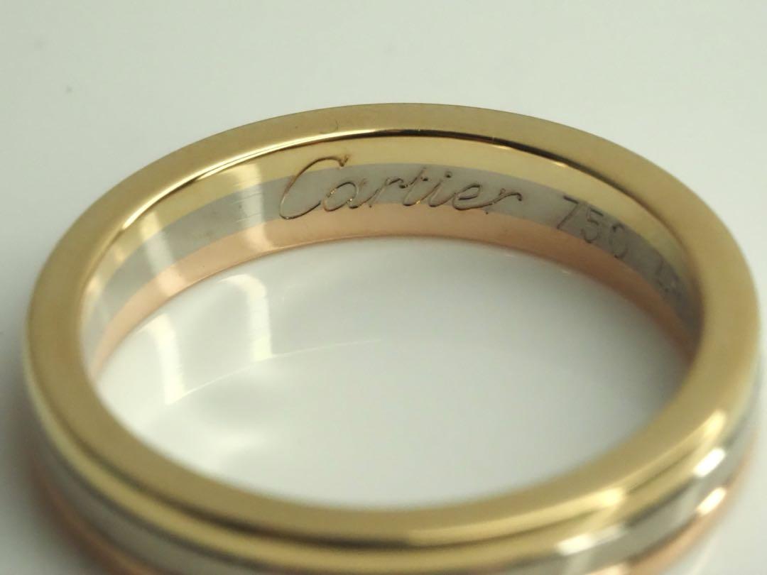 Cartier　カルティエ　K18スリーカラーウエディングリング 48号保証書