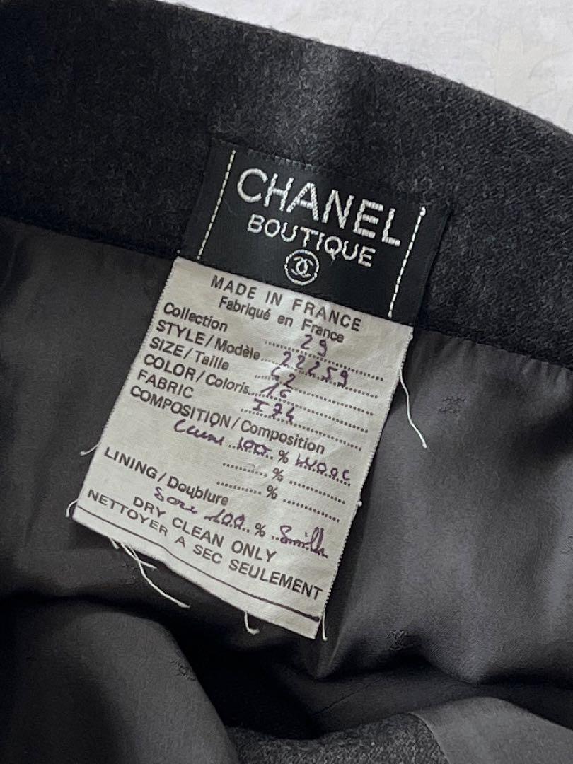 CHANEL シャネル スカート ビンテージ グレー 美品