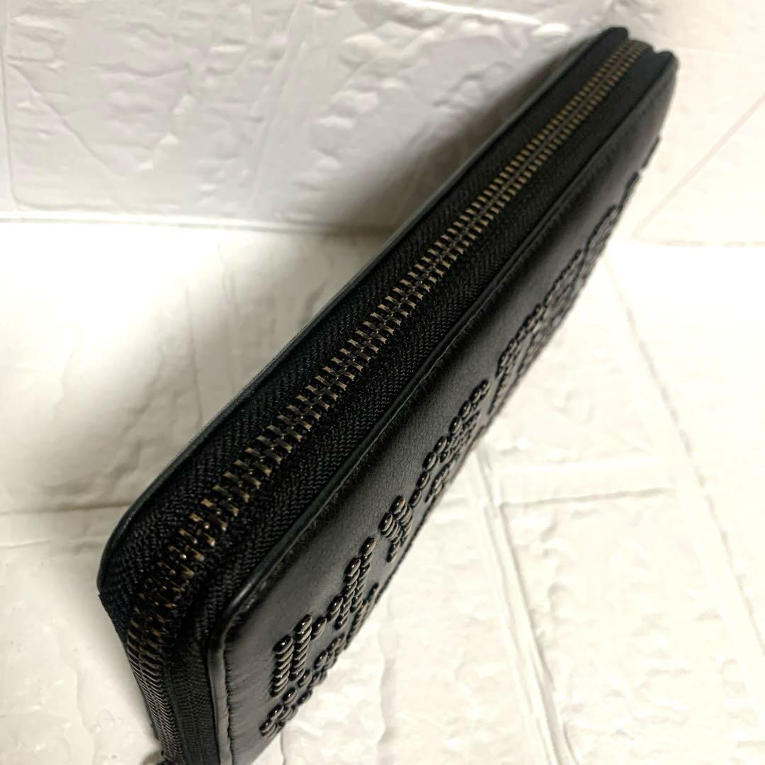 ☆美品☆ ヒステリックグラマー ロゴスタッズ ロングウォレット 長財布