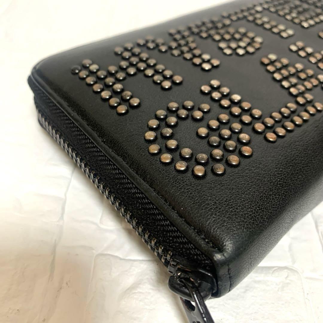 ☆美品☆ ヒステリックグラマー ロゴスタッズ ロングウォレット 長財布