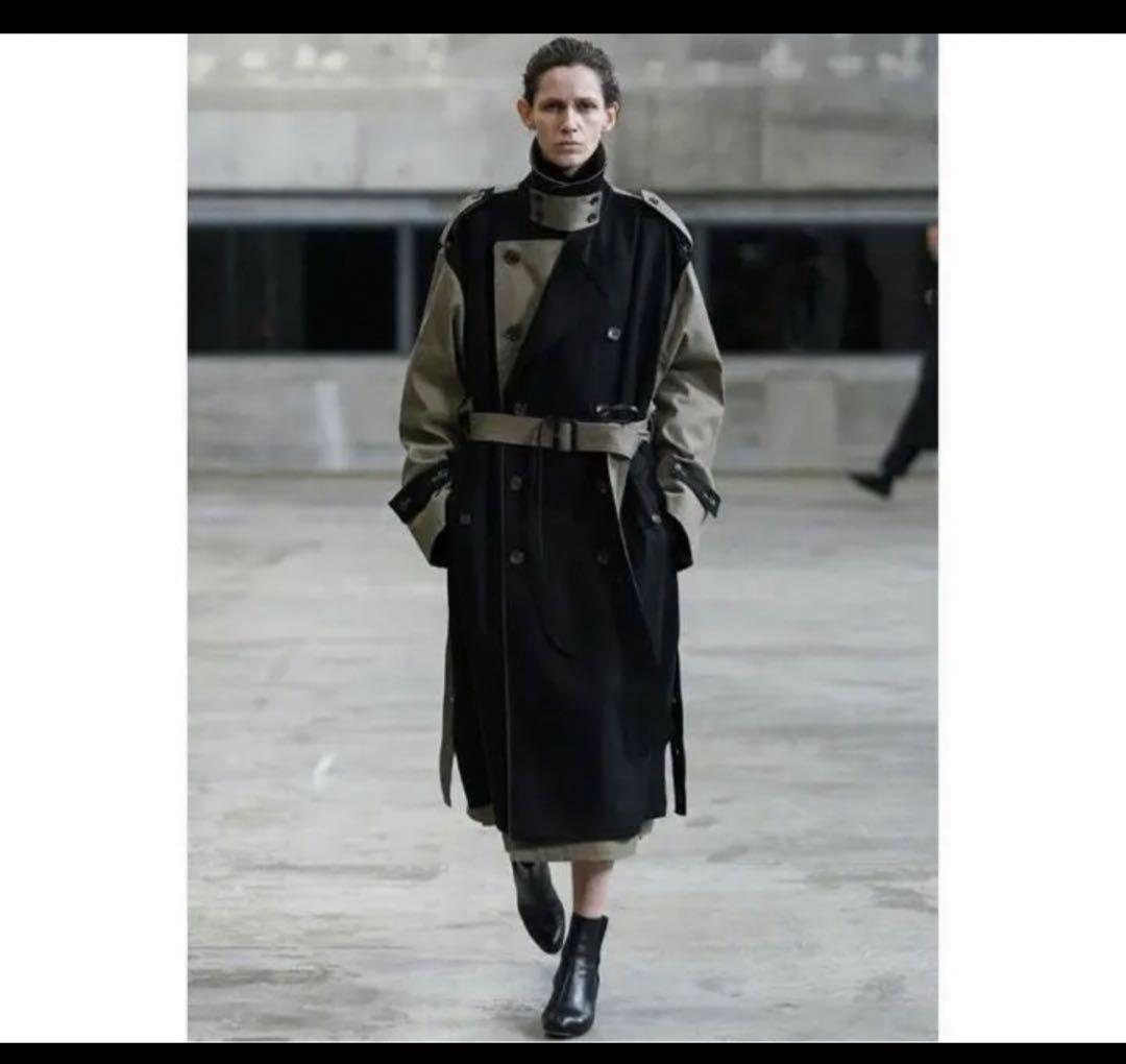 ジャケット・アウター stein double lapelled trench coat