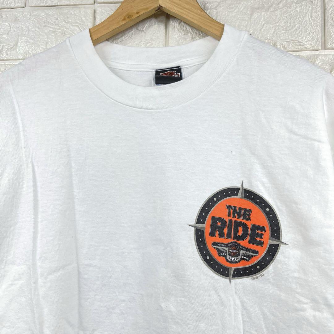 ハーレーダビッドソン Tシャツ 1998年　THE RIDE 95周年　L