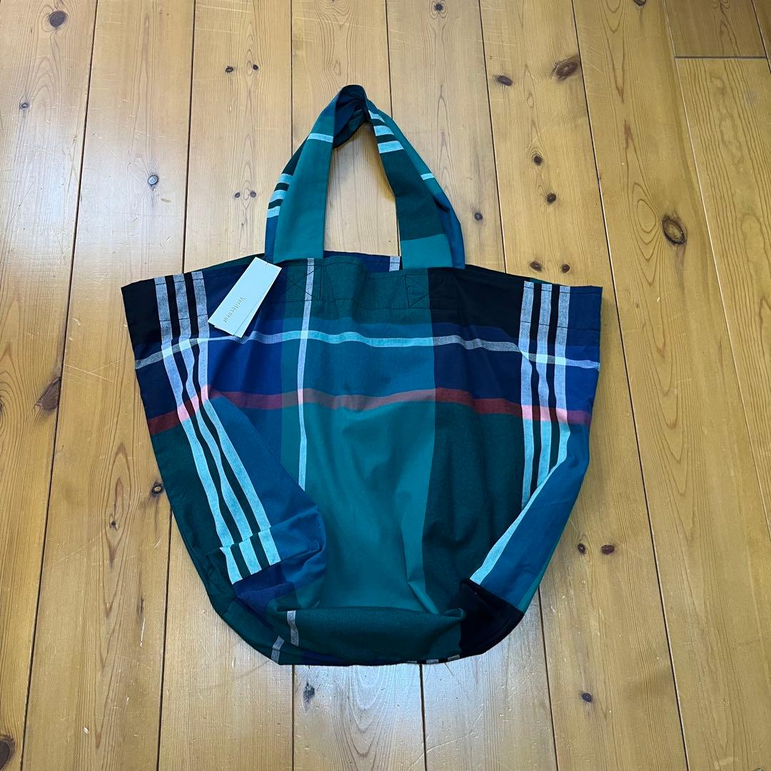 ヴェリテクール ラージトートバッグ vc2470B 深緑チェックVeritecoeur