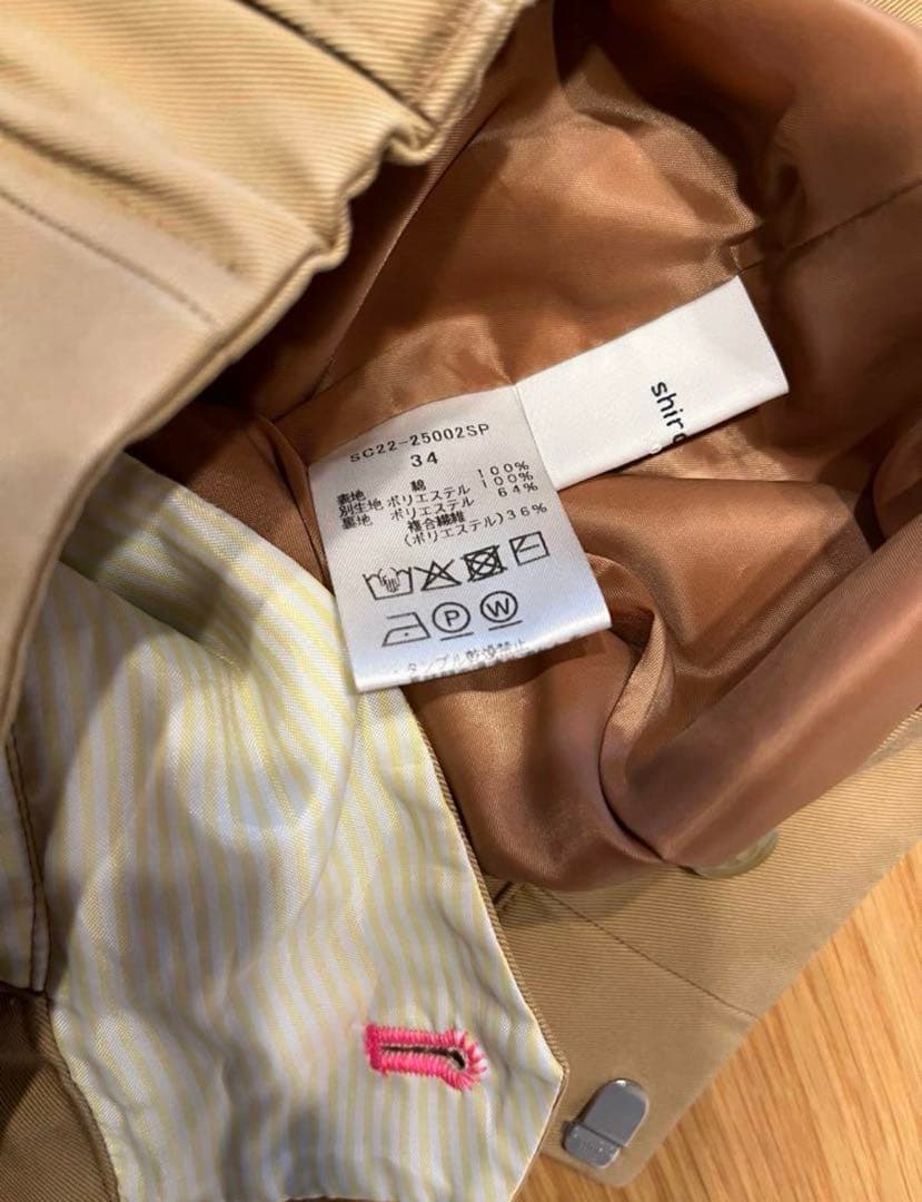 yori shirocon コットンダブルタックワイドパンツ 34XS SS Yori DECORATOM_COM_BR