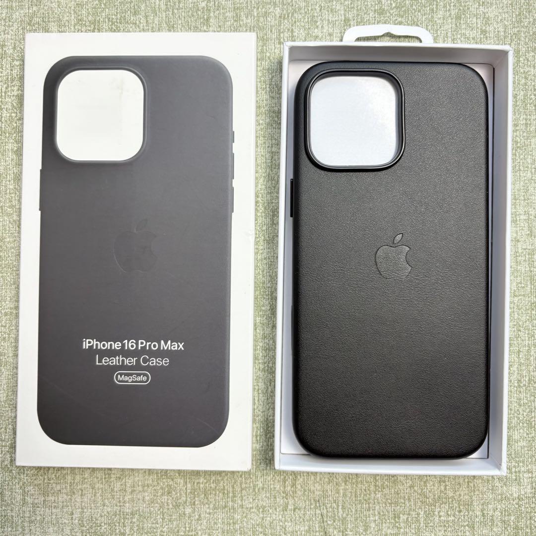 新品未使用·純正」 iPhone 16 Pro Max レザーケース ブラック