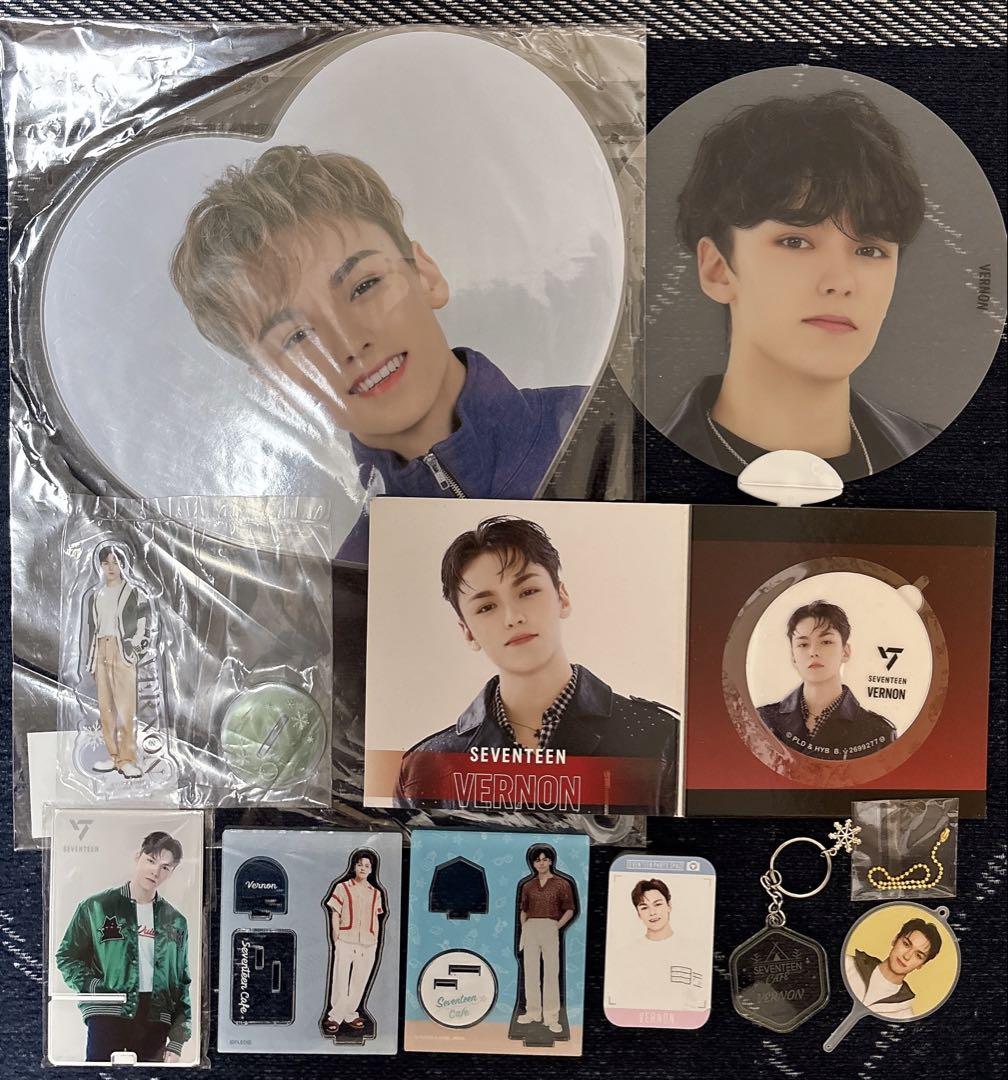 SEVENTEEN まとめ売り バーノン SEVENTEEN バーノン グッズ 缶バッジ うちわ ブロマイド まとめ