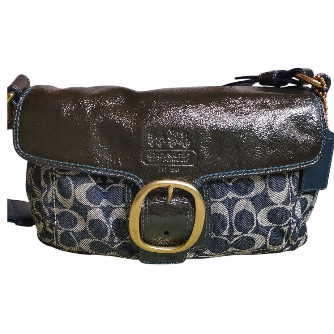 美品 COACHコーチ シグネチャー キャンバス ハンド トートバッグ