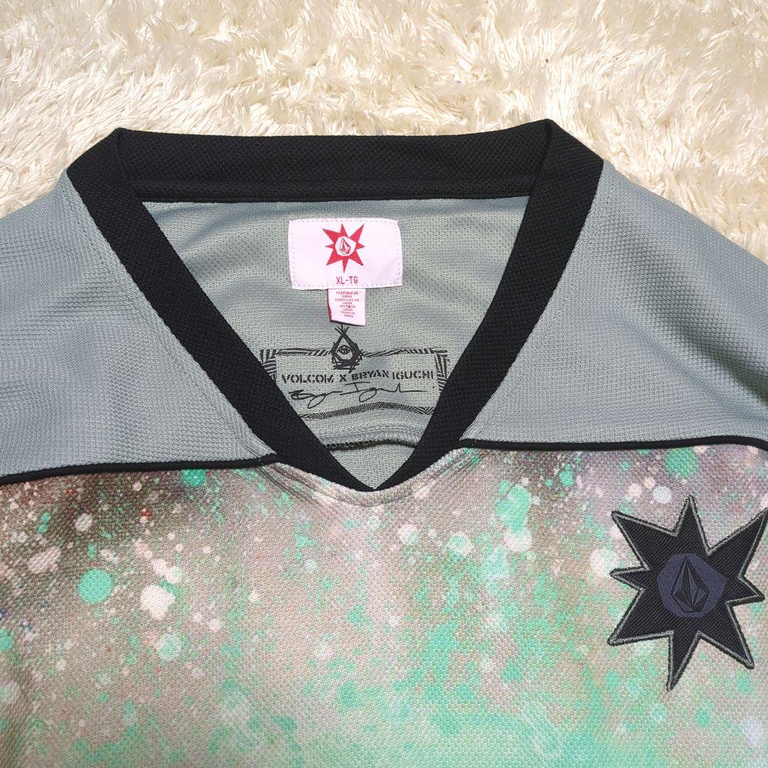 【美品】VOLCOM Vネック カットソー 長袖 メンズ XL