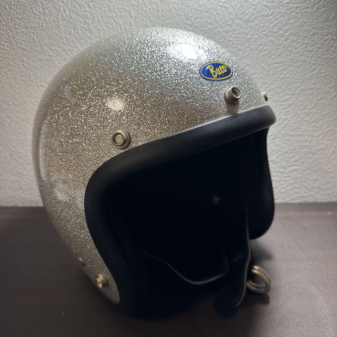【極美品】BUCO ブコ ジェットヘルメット シルバーラメ Mサイズ相当