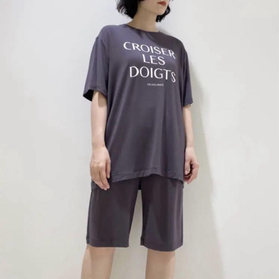 【HOMME】COOLレーヨンロゴTシャツ&ハーフパンツ