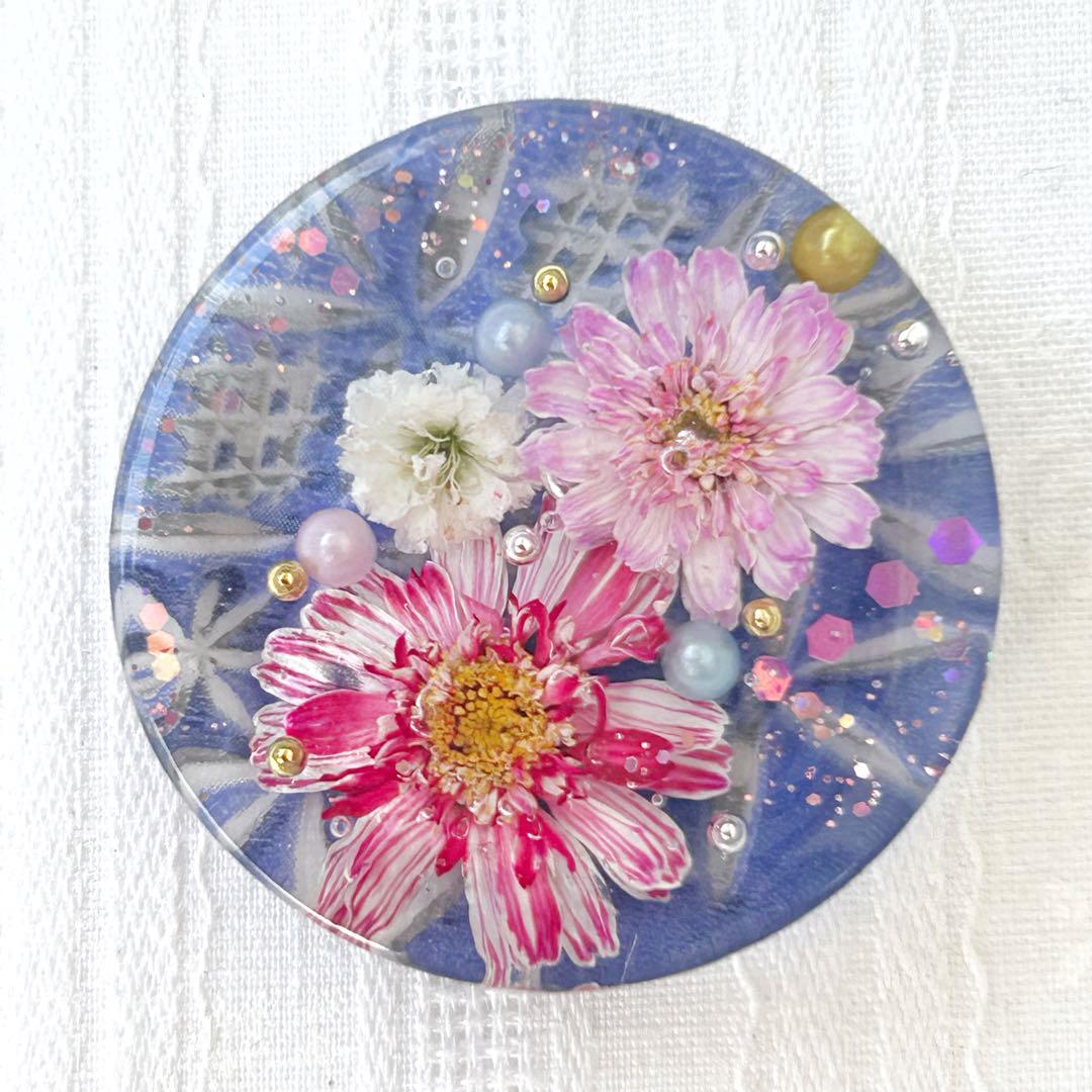 No.2475 ハンドメイド ヘアゴム レジン ドライフラワー - メルカリ
