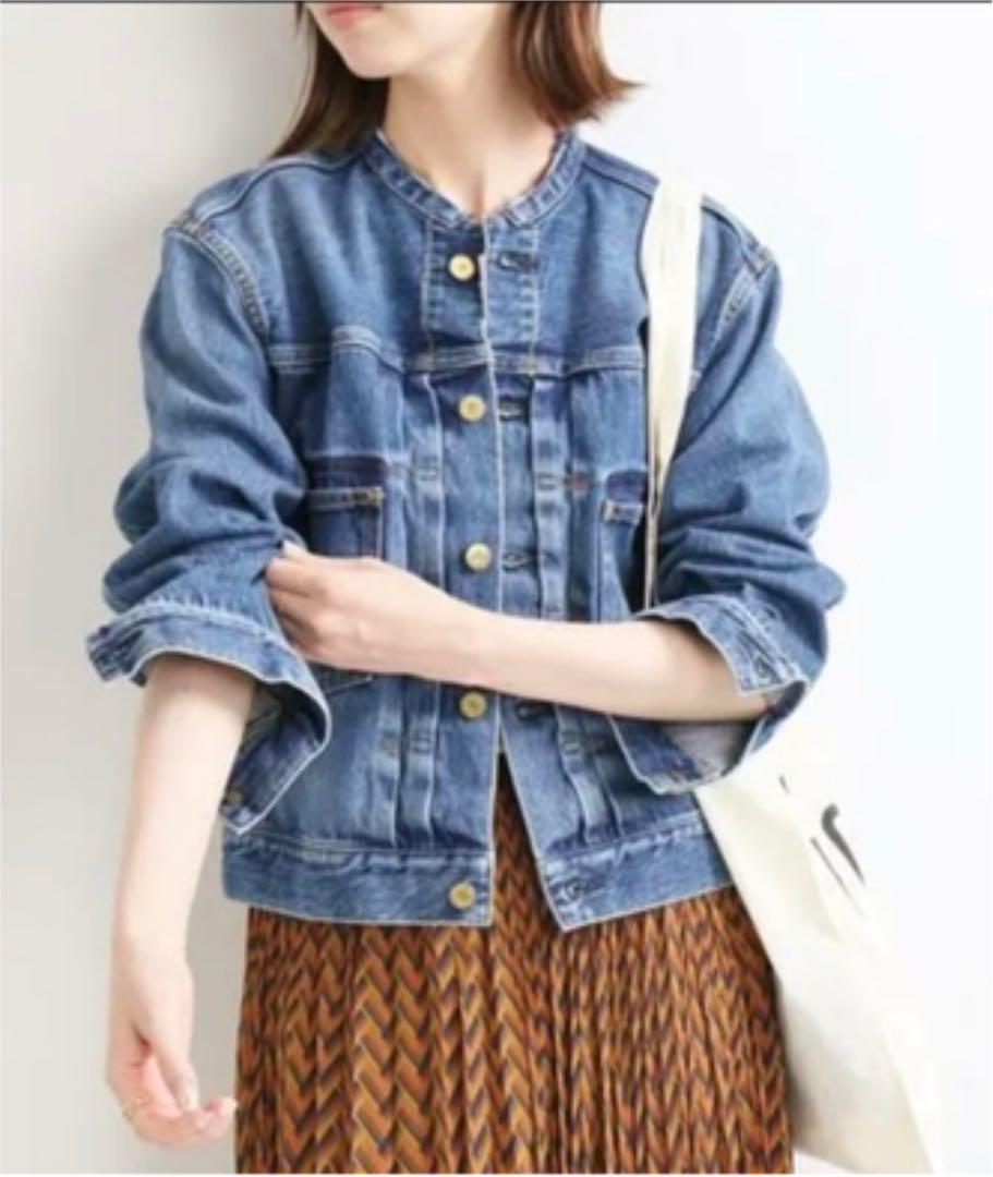 即納定番 IENA イエナ リメイクタックデニムブルゾン 38 o5PiQ-m26023922820 大得価通販