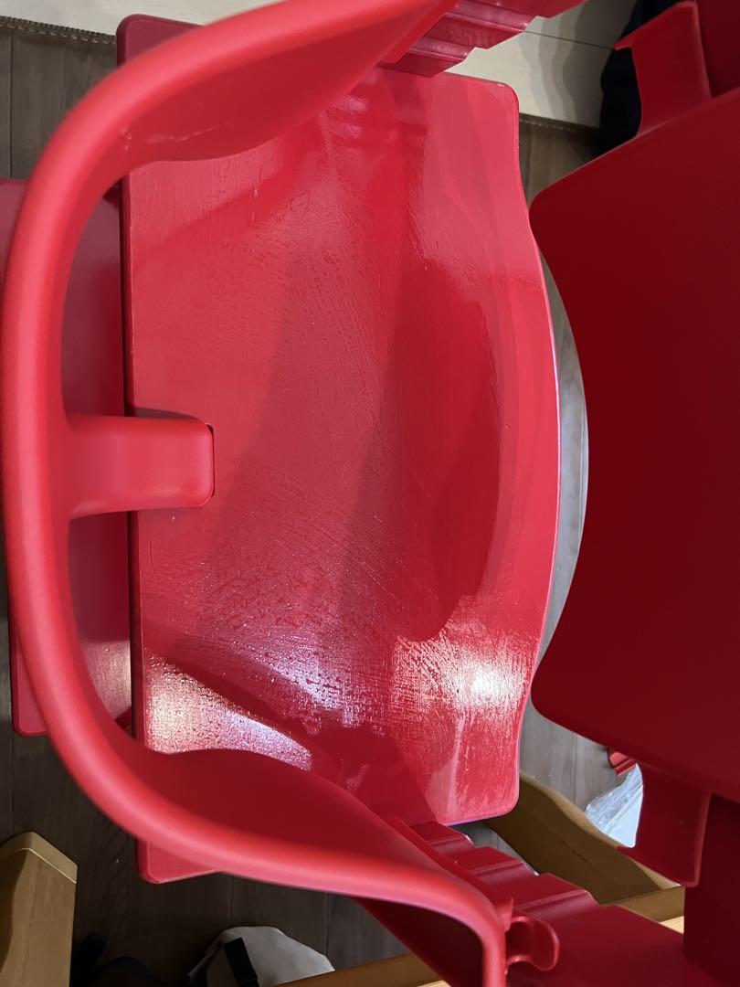 STOKKE トリップトラップ 赤 ベビーチェア 取扱説明書付き