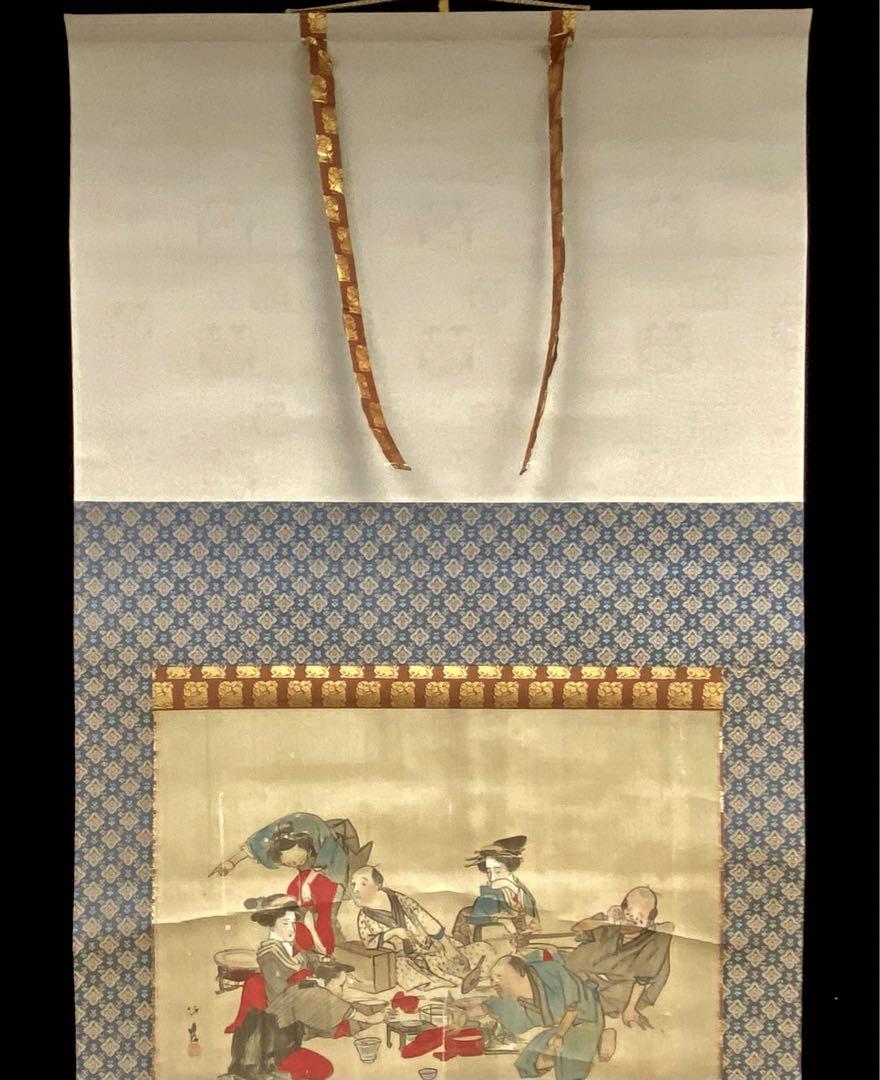 江戸時代　人物画　掛軸　肉筆　現状渡し