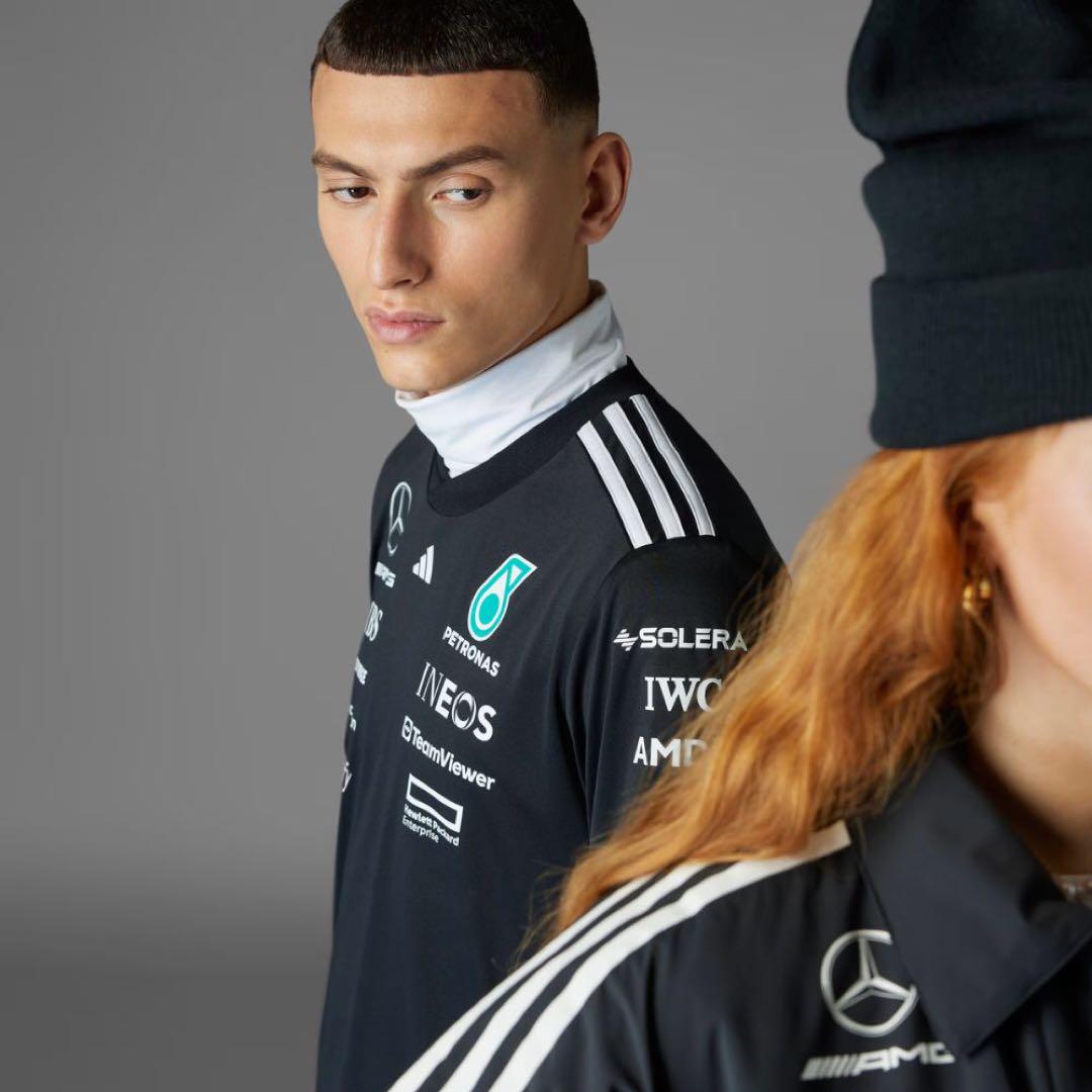 Lサイズ 新品adidas×メルセデスAMG PETNAS F1黒Tシャツダグ付