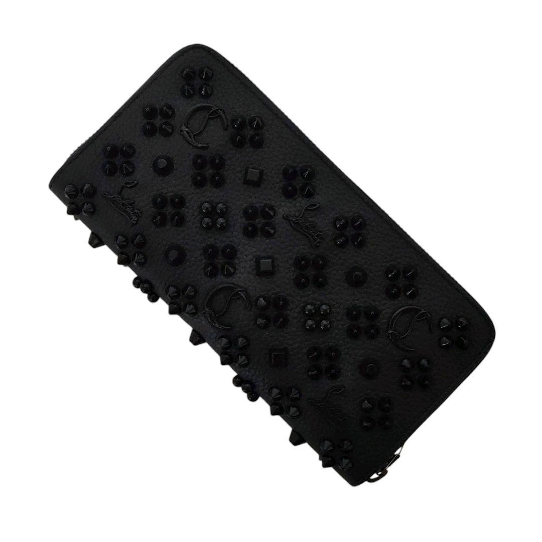 美品✨ルブタン パネトーネ ラウンド 長財布 ブラック レッド ロゴ スタッズ 画像4