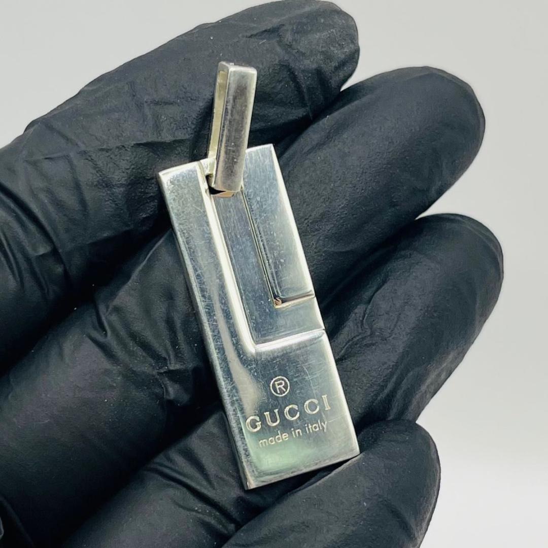 正規品【GUCCI】 プレート ネックレストップのみ　 シルバー925