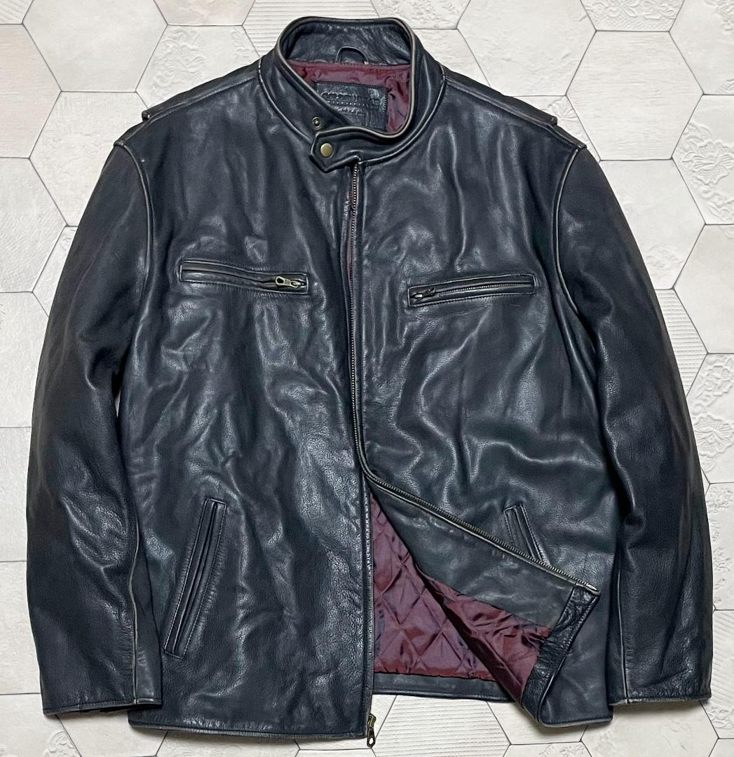 新品 ゴールデンベア THE LODI 牛革 茶芯 シングルライダース XXL