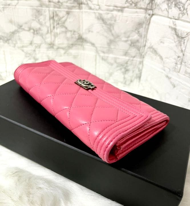 しーちゃん♡専用】CHANEL☆ボーイシャネル マトラッセ ピンク系 長