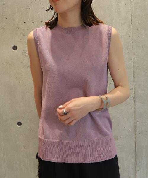 3000円 返品交換不可 ベルティカノースリーブニット 美品