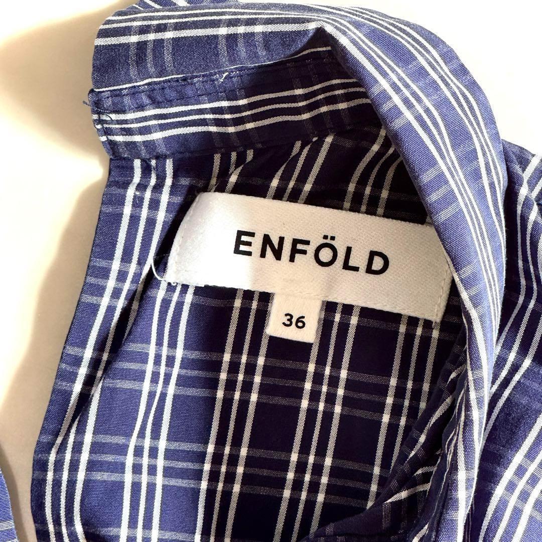 極美品 エンフォルド ENFOLD バックスリット変形ブラウス