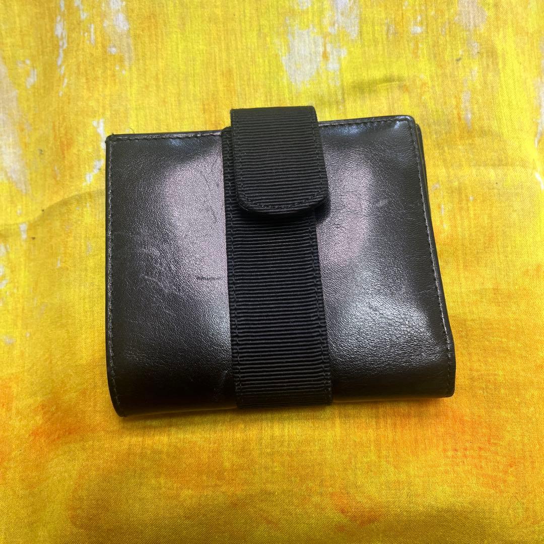 二つ折り財布 黒 レザー イタリア製 二つ折り財布 黒 レザー イタリア製