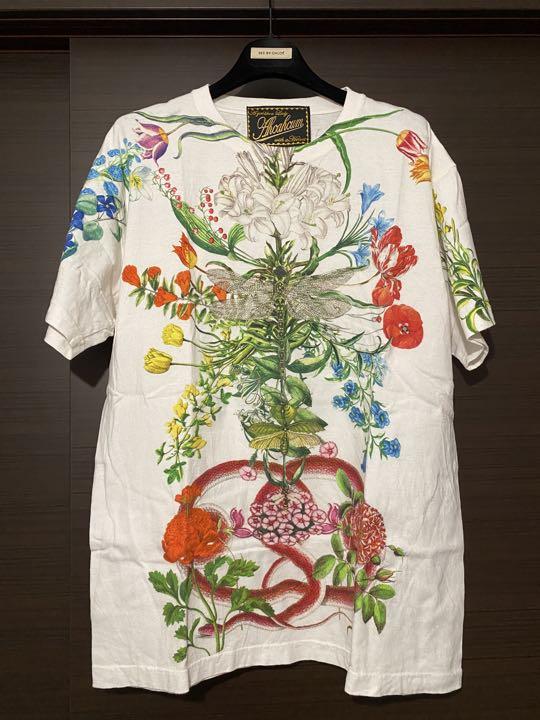 通販セール価格 むちゃちゃ お花の体 Tシャツ ホワイト あちゃちゅむ AHCAHCUM Tシャツ/カットソー(半袖/袖なし) 通販セール価格 むちゃちゃ お花の体 Tシャツ ホワイト あちゃちゅむ AHCAHCUM Tシャツ/カットソー(半袖/袖なし)