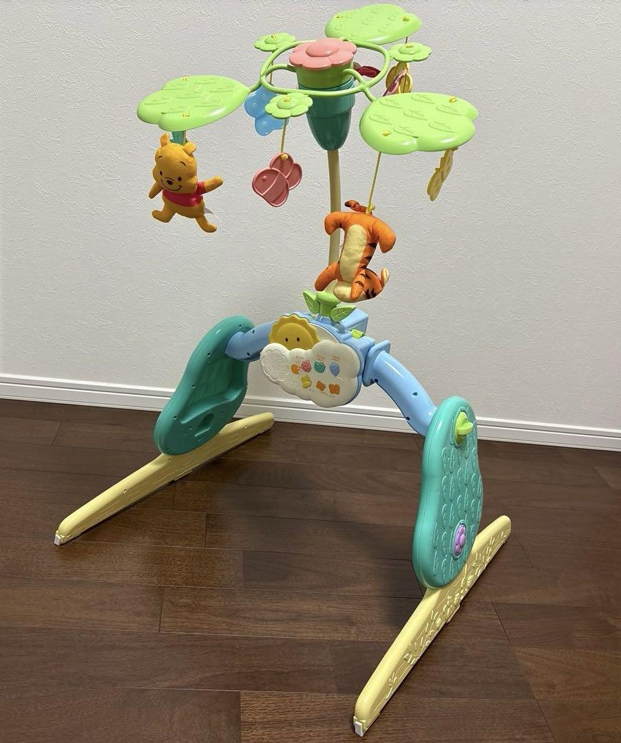 【美品】くまのプーさん　えらべる回転　6WAYジムにへんしんメリー
