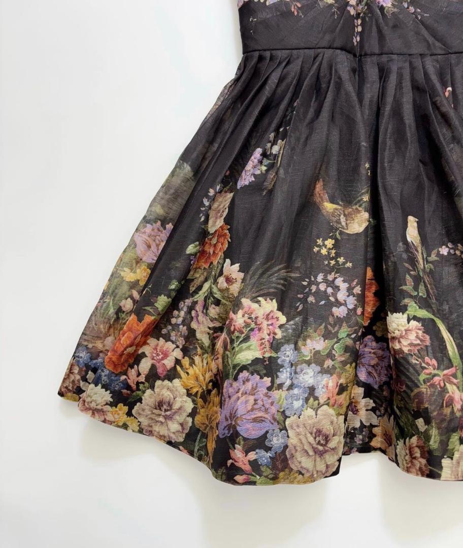 Zimmermann フローラル柄 Vネック キャミソール ワンピース