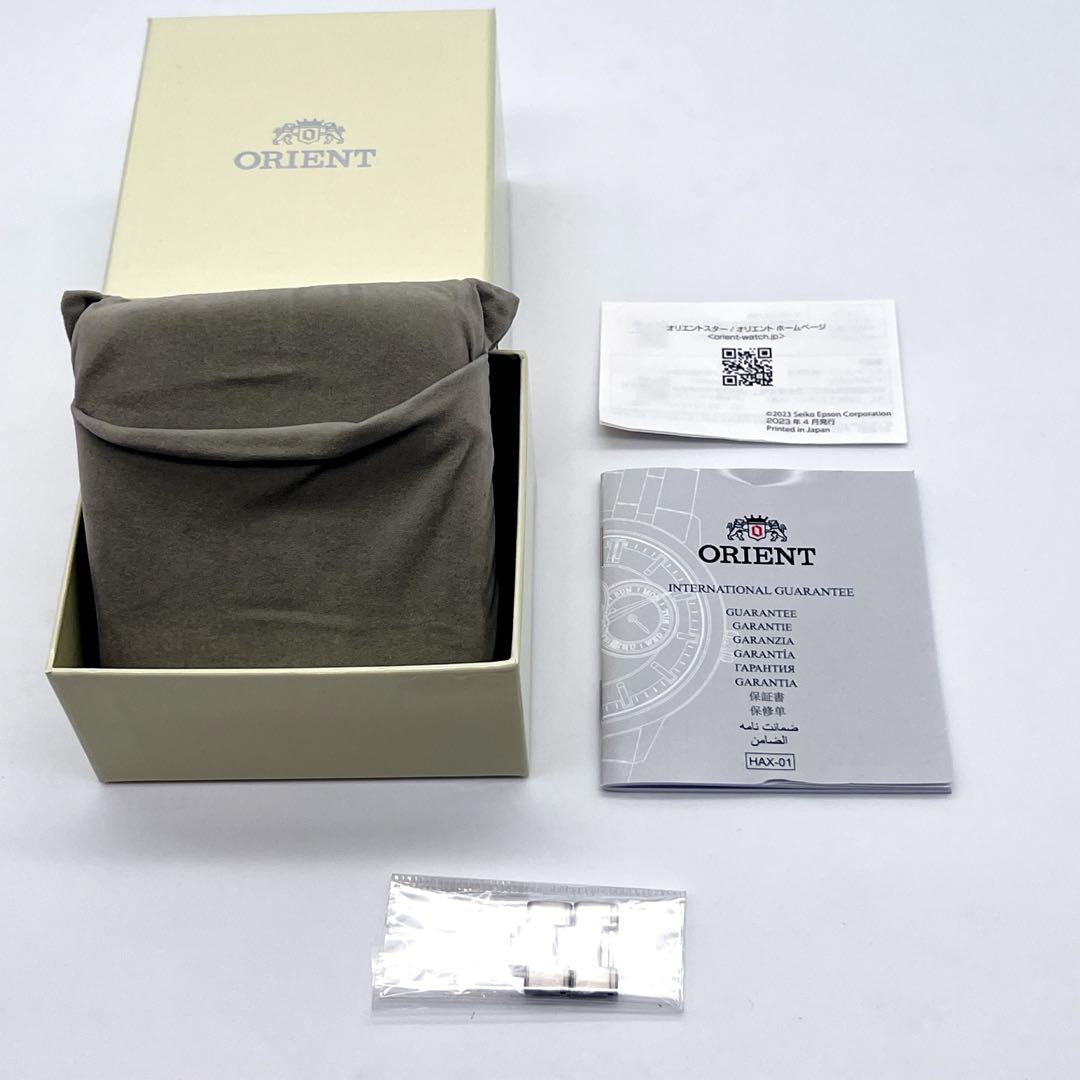 【美品】オリエント マコ RN-AA0811E 文字盤グリーン カレンダー 画像12