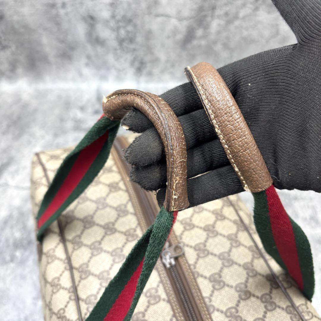 ✨極美品✨GUCCI シェリーライン GG ボストンバッグ ベージュ レザー ✨極美品✨GUCCI シェリーライン GG ボストンバッグ ベージュ レザー