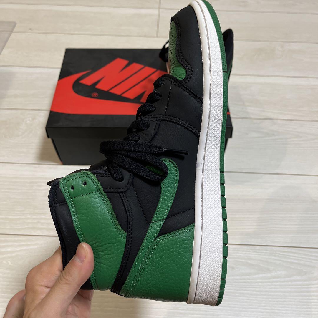 シューズ(男性用) Nike Air Jordan 1  \"Black/Pine Green\"
