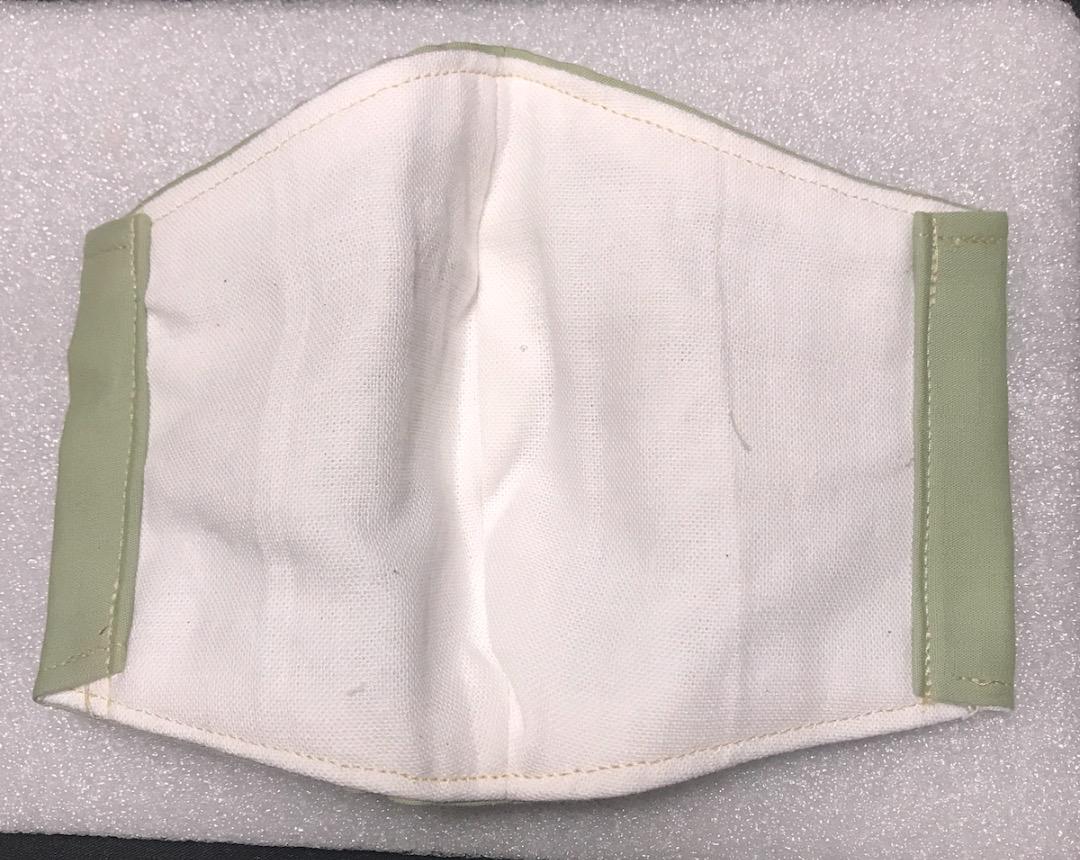 【淡緑】ハンドメイド 大人用 立体 インナーマスク 手作り