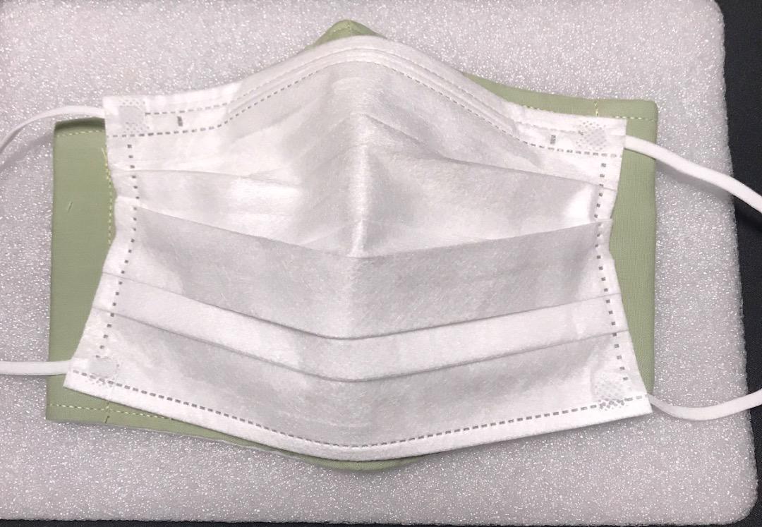 【淡緑】ハンドメイド 大人用 立体 インナーマスク 手作り