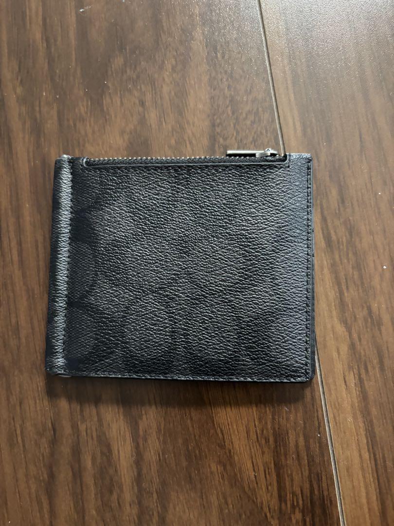 COACH　コーチ　レザー マネークリップ　折財布