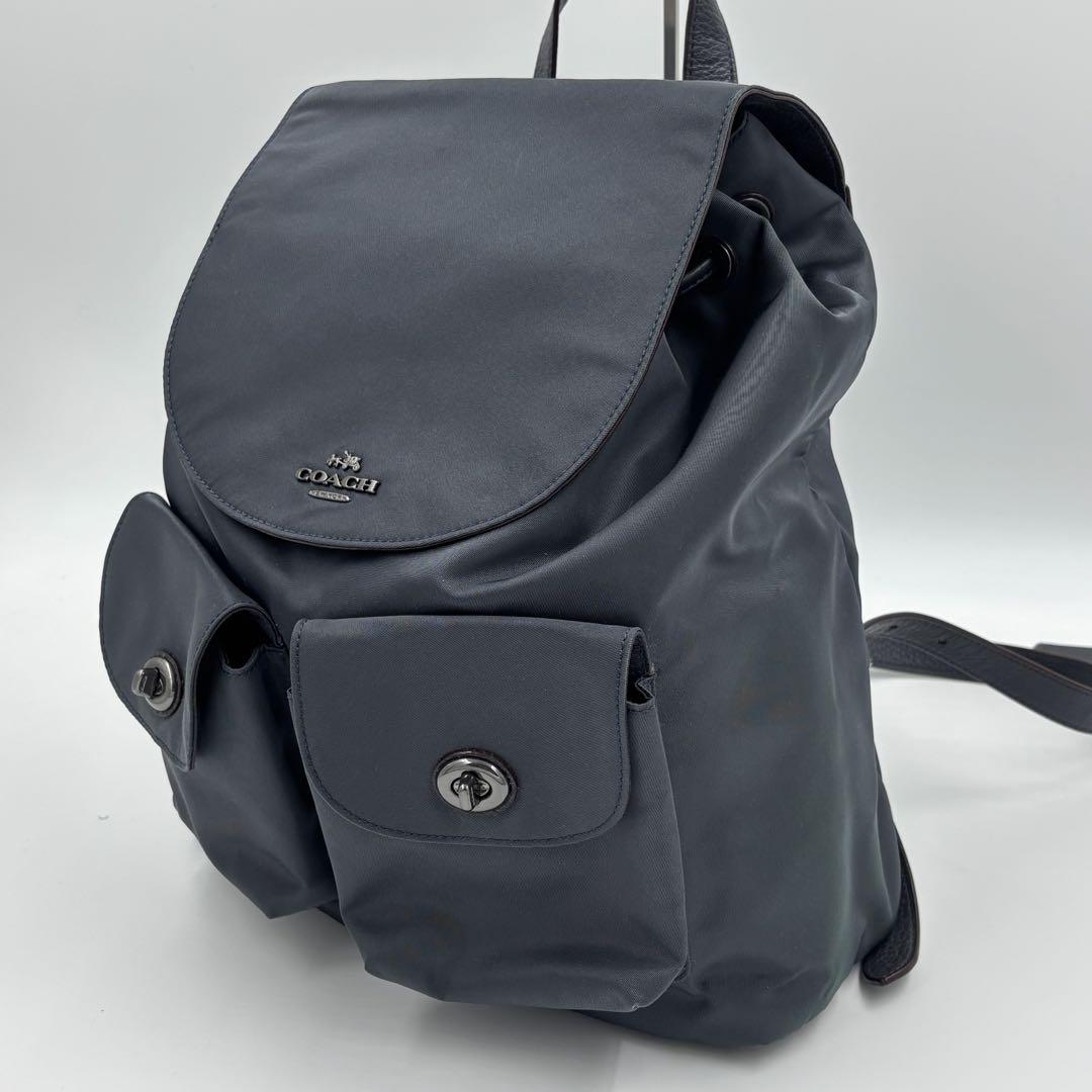 【極美品】COACH コーチ リュック ターンロック F58814 ネイビー