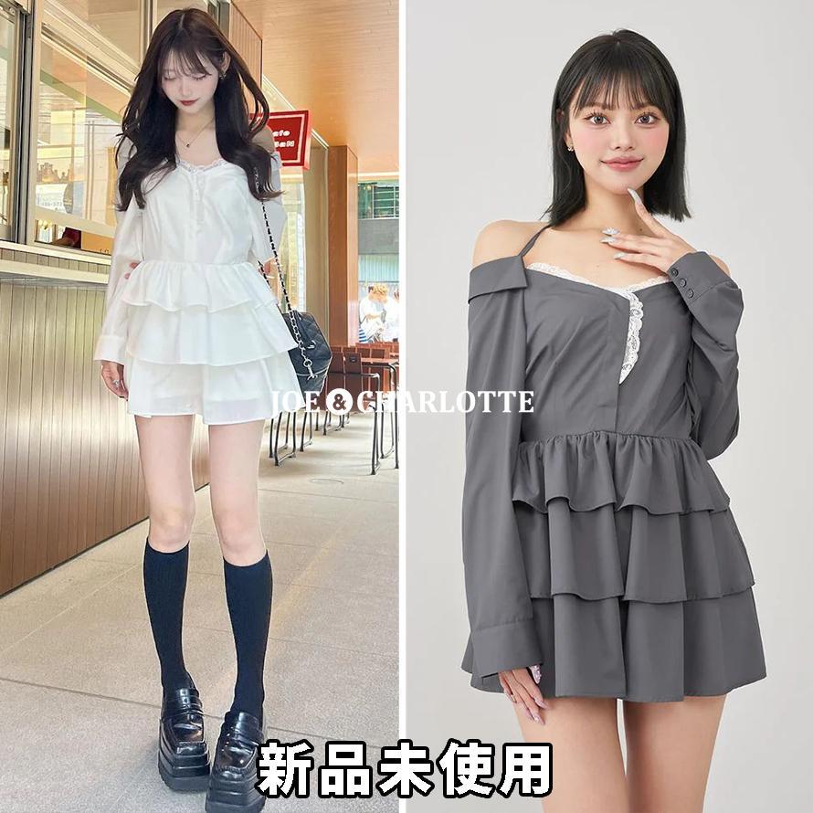 ダーリッチ darich オフショルホルターミニワンピース GRY FREE
