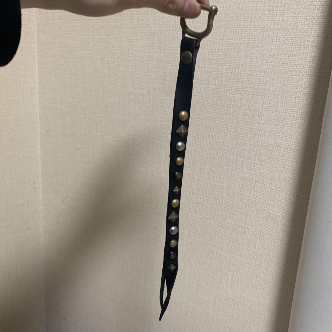 本革レザースタッズキーホルダー レザー スタッズ 本革 【絶品