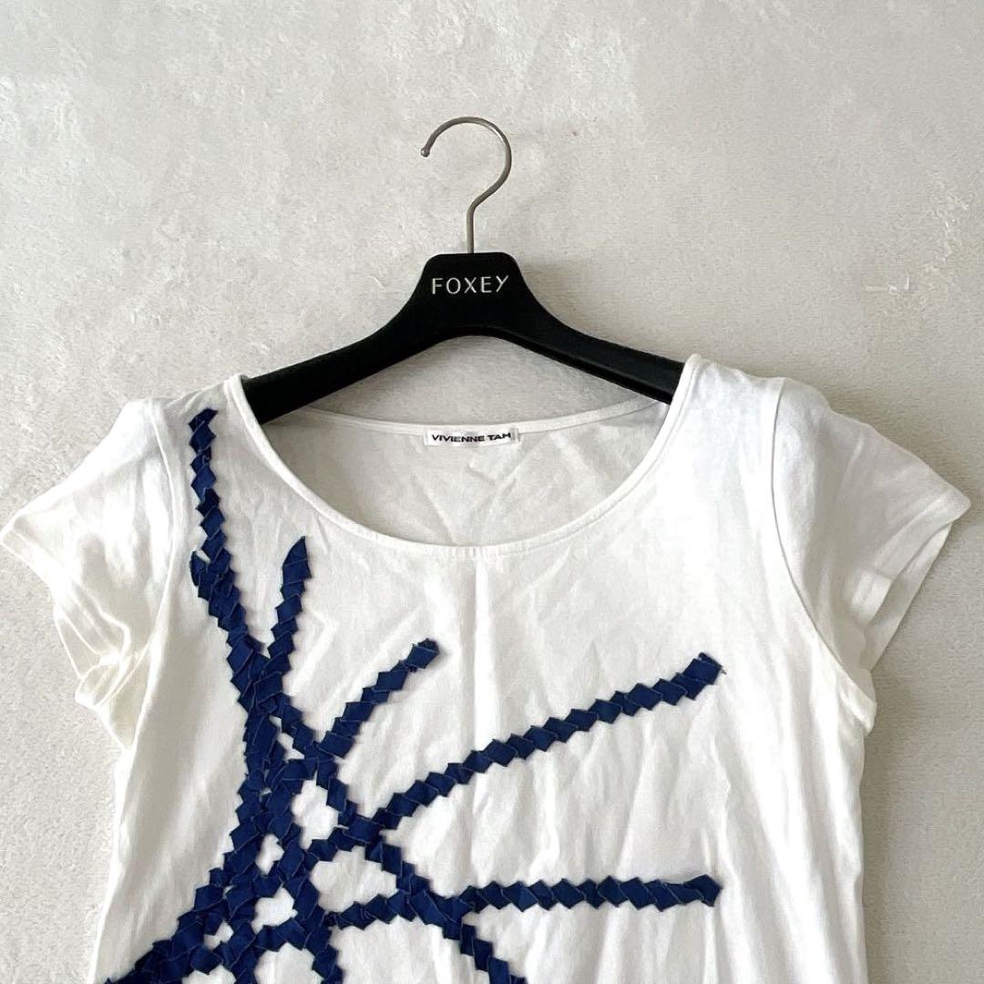 VIVIENNE TAM Tシャツ　白　サイズ…１ 美品☆VIVIENNE TAM☆デザインTシャツ ホワイト サイズ0 - メルカリ
