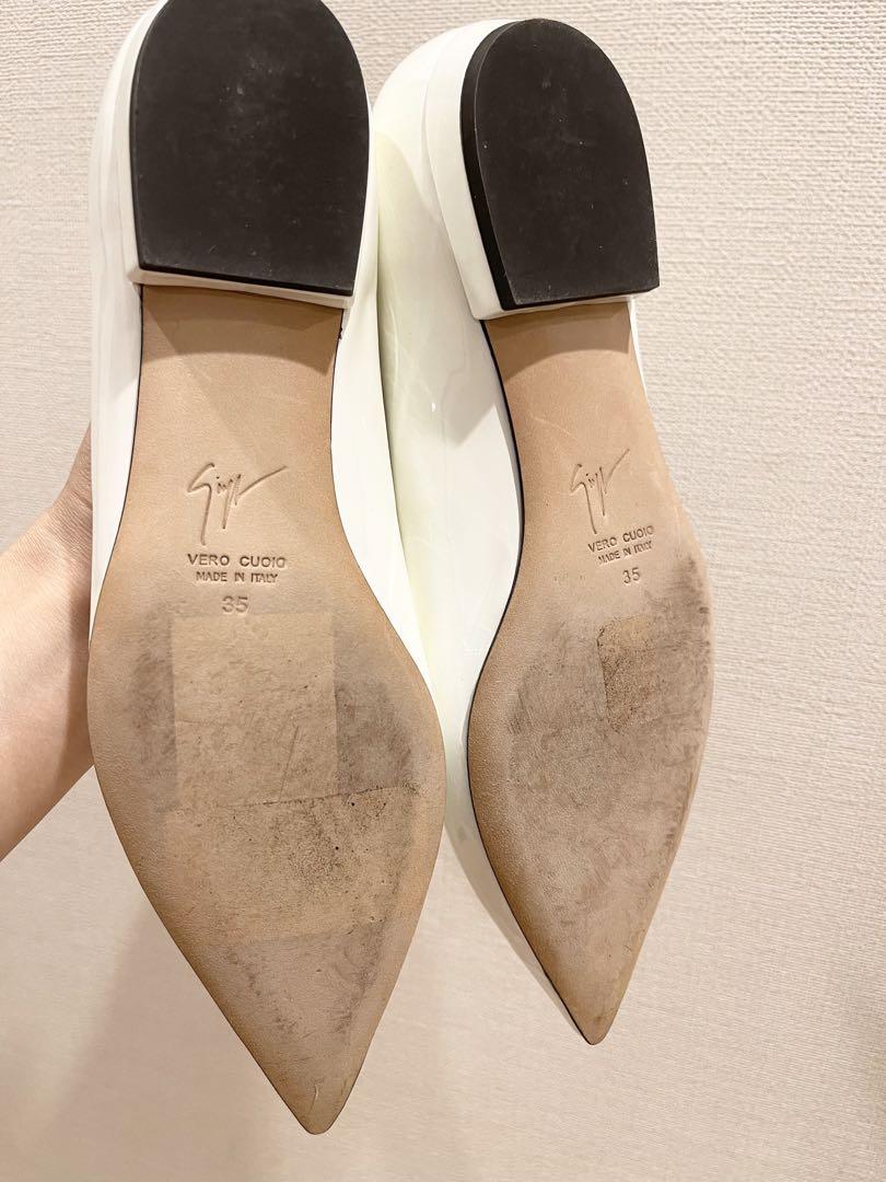 美品Giuseppe Zanottiジュゼッペザノッティ ポインテッドフラット